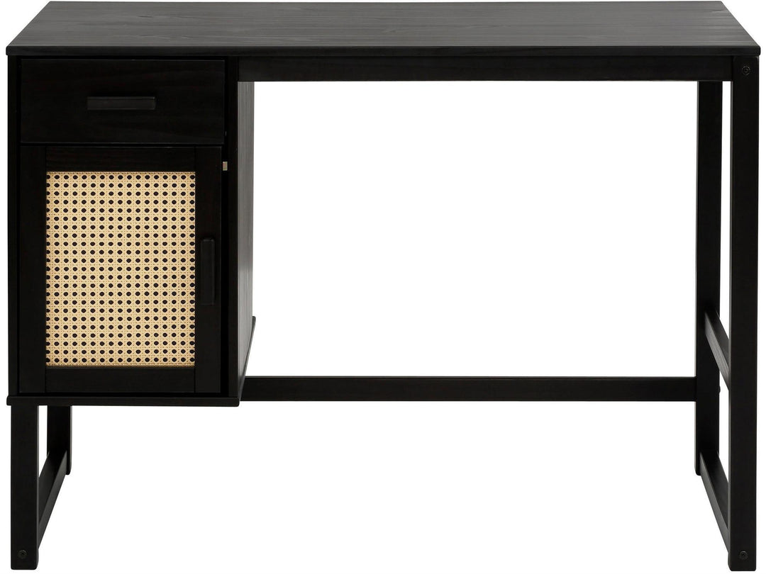 Talo Desk with Closed Storage and Drawer - Espresso