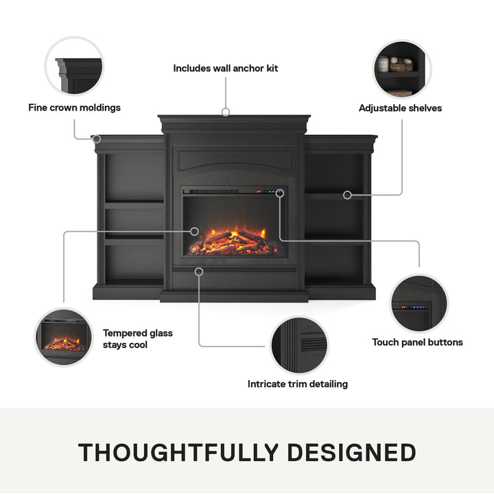 Lamont Mantel Fireplace - Black