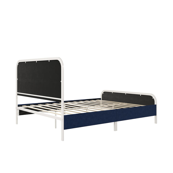 Tallulah Upholstered Platform Bed Frame - Navy - Queen