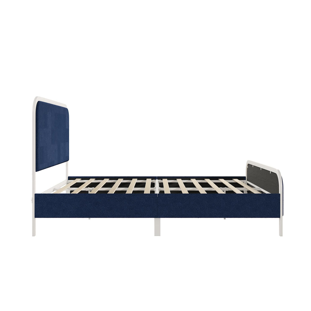 Tallulah Upholstered Platform Bed Frame - Navy - Queen