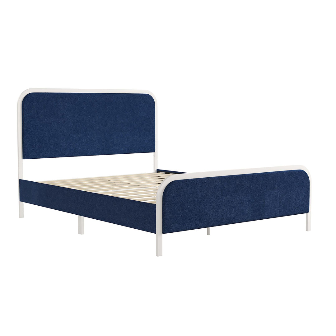 Tallulah Upholstered Platform Bed Frame - Navy - Queen