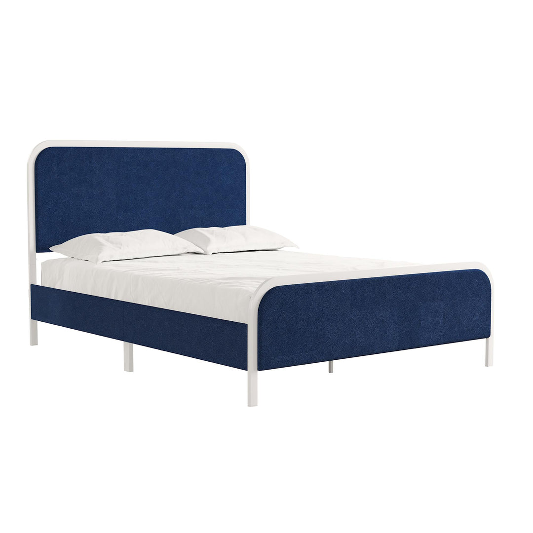 Tallulah Upholstered Platform Bed Frame - Navy - Queen