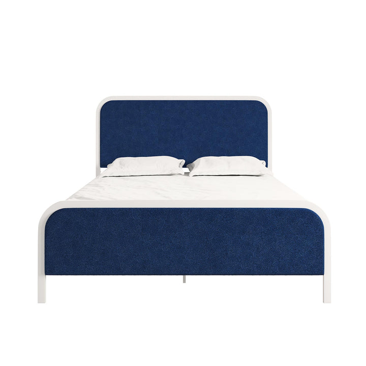 Tallulah Upholstered Platform Bed Frame - Navy - Queen