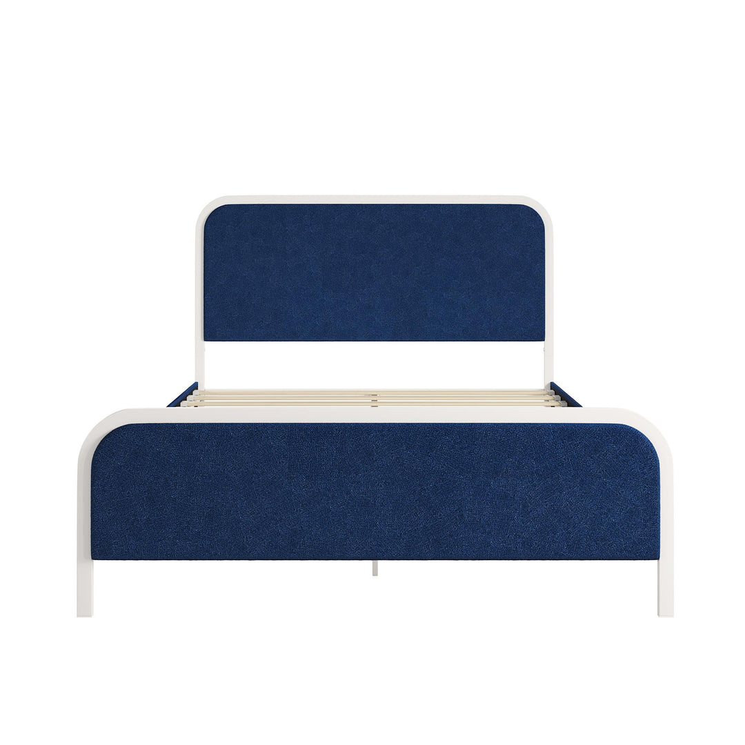 Tallulah Upholstered Platform Bed Frame - Navy - Queen