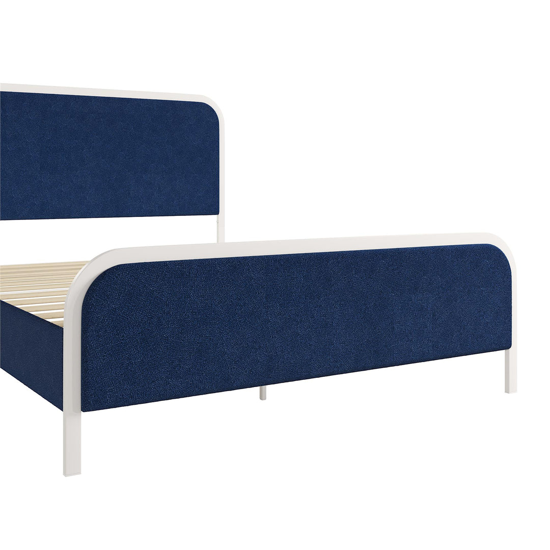 Tallulah Upholstered Platform Bed Frame - Navy - Queen