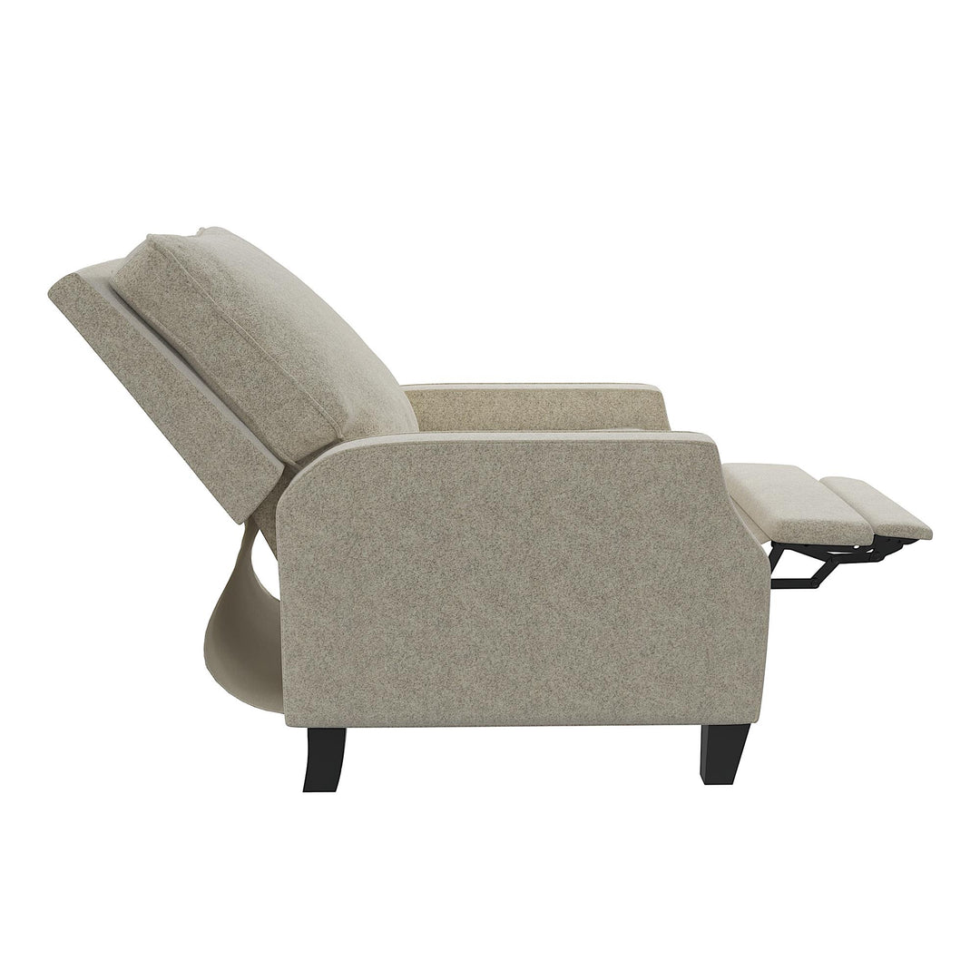 Randen Sleek Pushback Recliner - Beige - 1-Seater