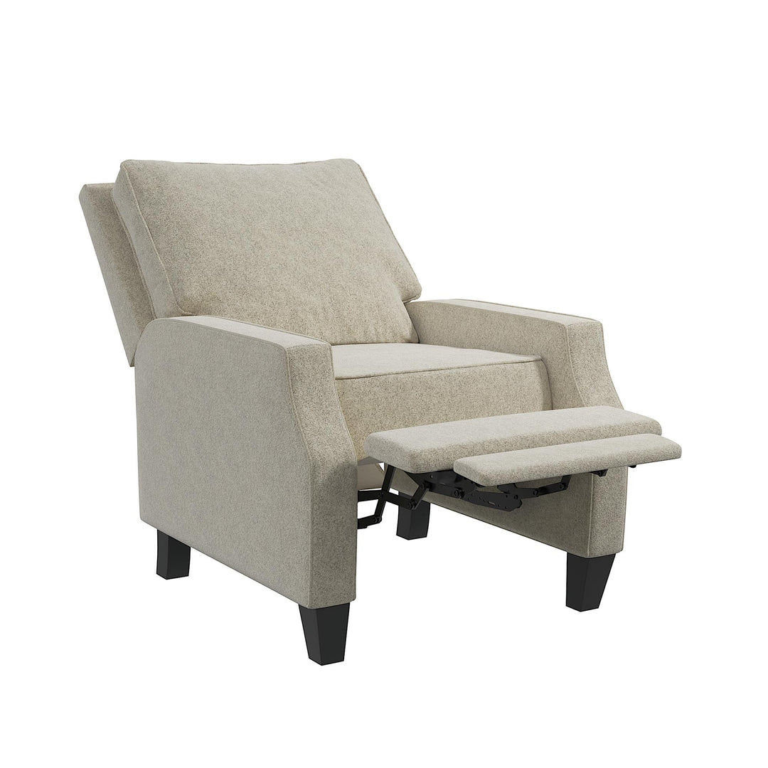 Randen Sleek Pushback Recliner - Beige - 1-Seater