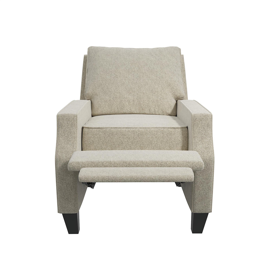 Randen Sleek Pushback Recliner - Beige - 1-Seater