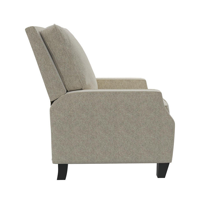 Randen Sleek Pushback Recliner - Beige - 1-Seater