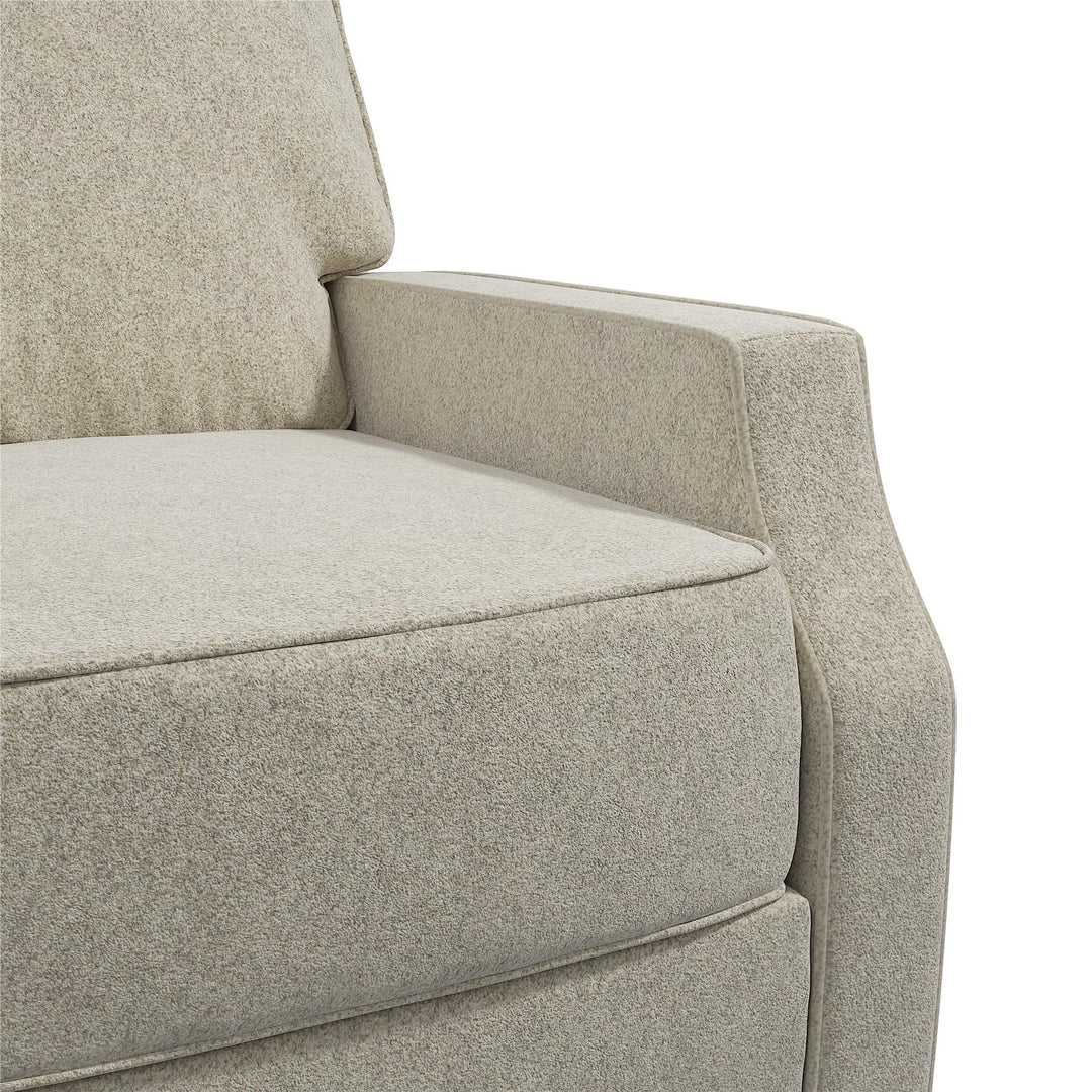 Randen Sleek Pushback Recliner - Beige - 1-Seater