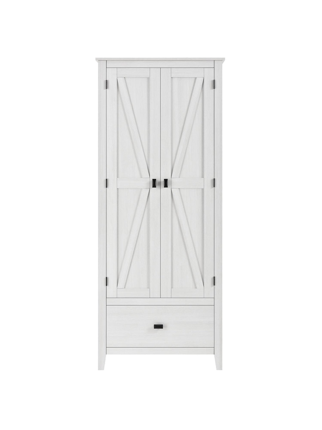 Farmington Rustic Farmhouse 30 Inch Wide Storage Cabinet - Ivory Pine