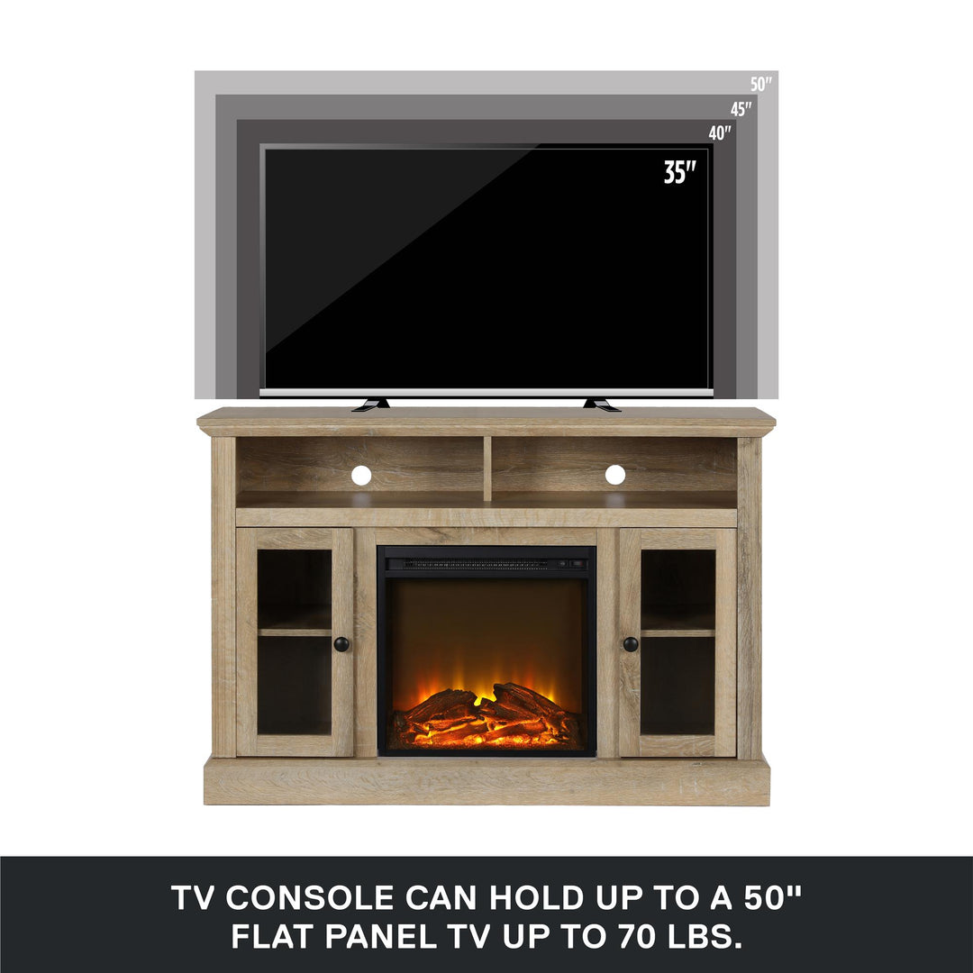 Chicago Electric Fireplace TV Console for TVs up to a 50" - Natural