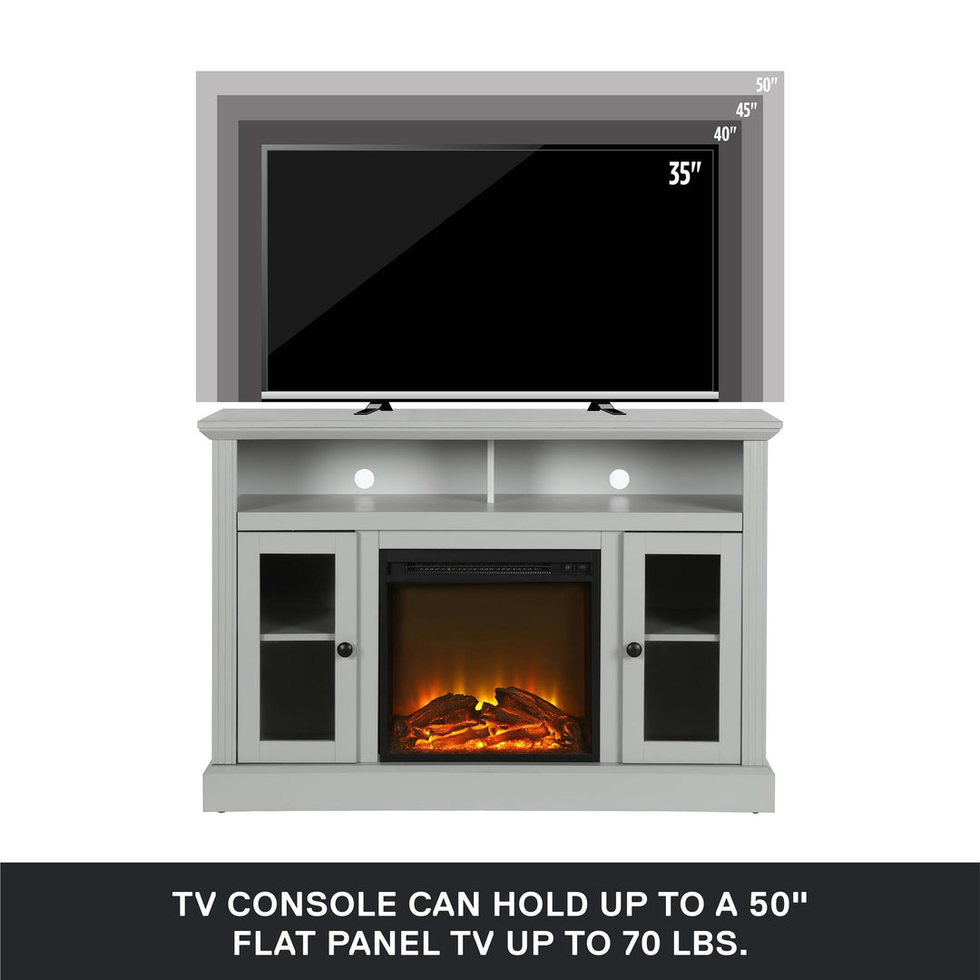 Chicago Electric Fireplace TV Console for TVs up to 50 Inch - Dove Gray