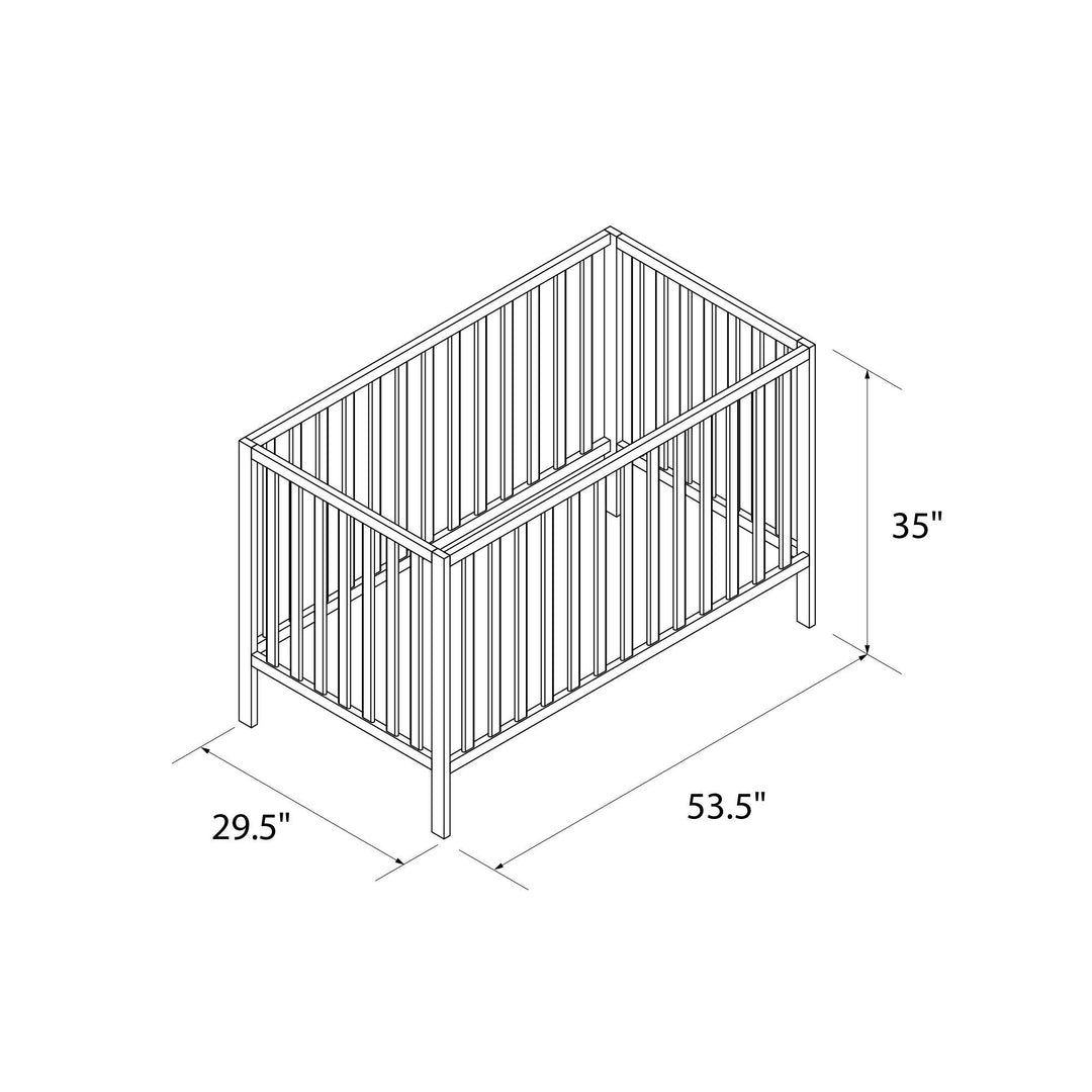 Ema 3-in-1 Convertible Crib - White