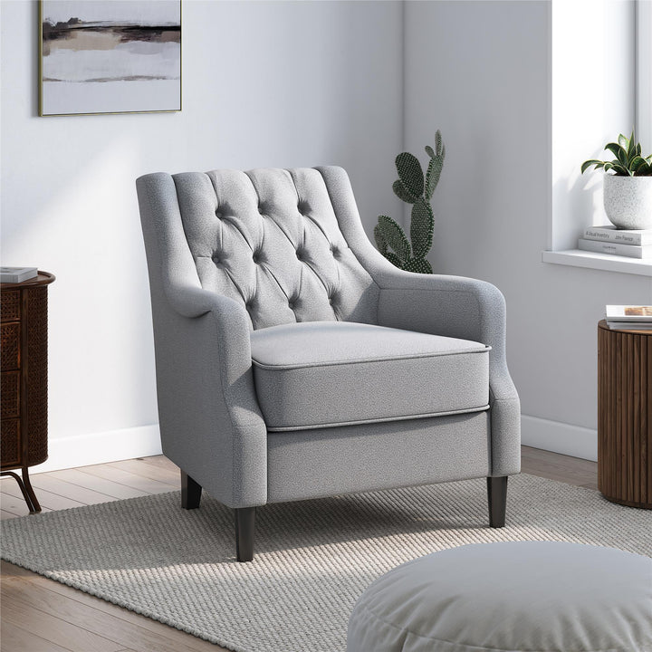 Lannon Upholstered Accent Chair - Light Gray - 1-Seater