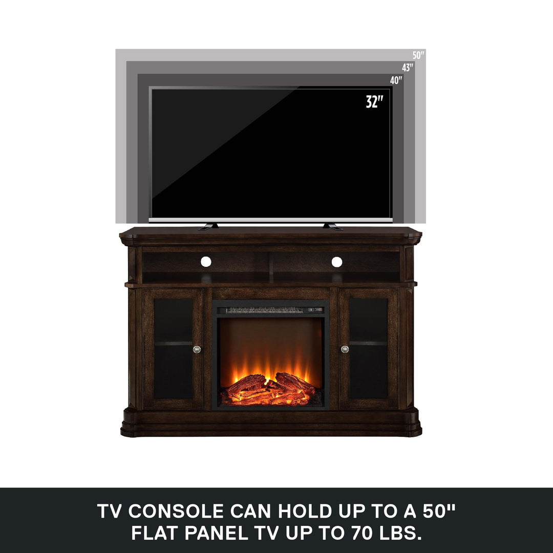 Brooklyn Electric Fireplace TV Console for TVs up to 50 Inch - Espresso