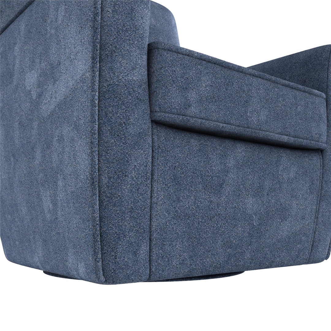 Binx Swivel Accent Chair - Navy - 1-Seater