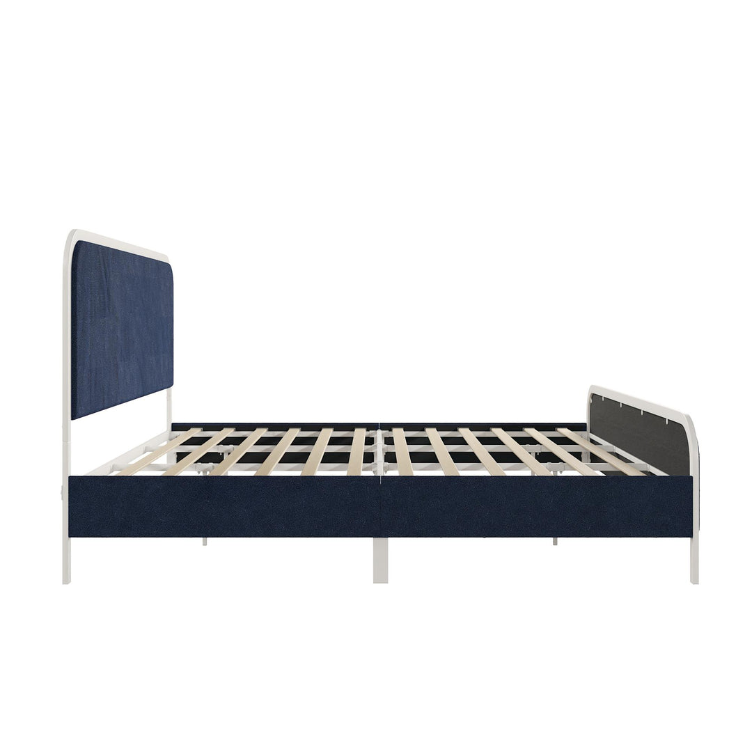 Tallulah Upholstered Platform Bed Frame - Navy - King