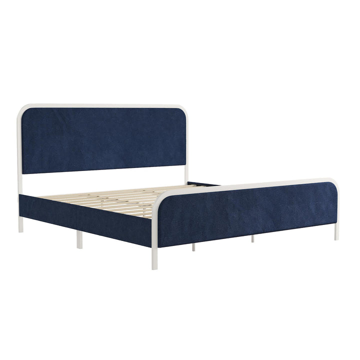 Tallulah Upholstered Platform Bed Frame - Navy - King