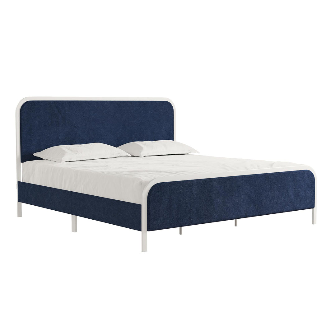 Tallulah Upholstered Platform Bed Frame - Navy - King