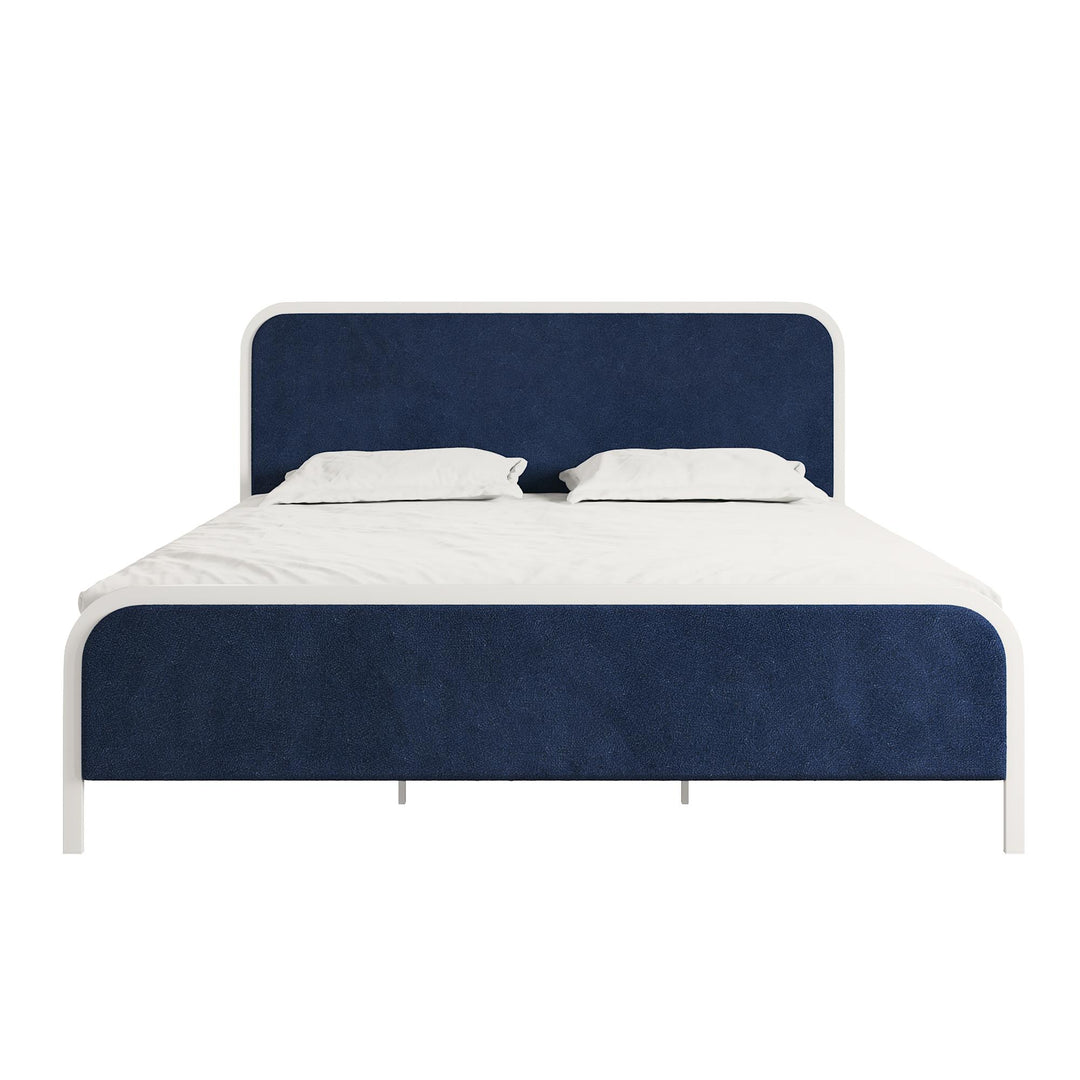 Tallulah Upholstered Platform Bed Frame - Navy - King