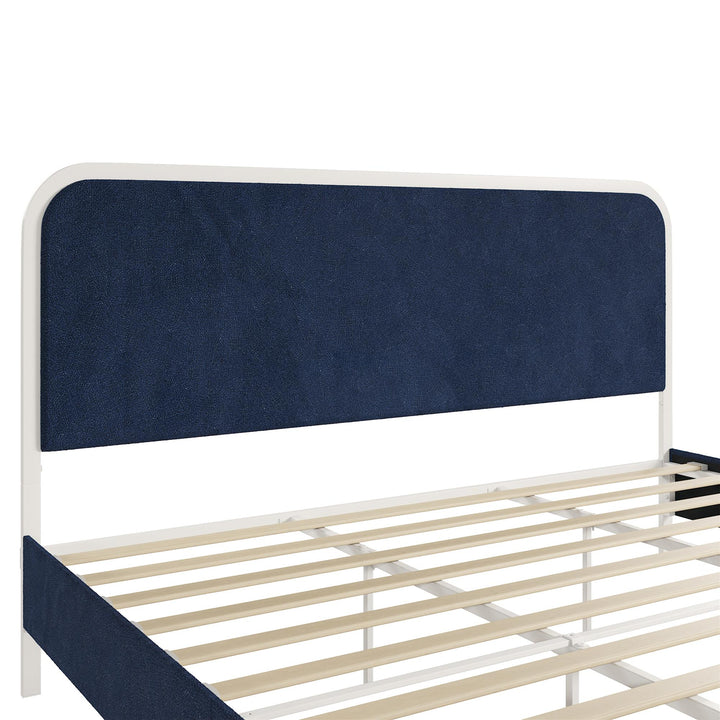 Tallulah Upholstered Platform Bed Frame - Navy - King