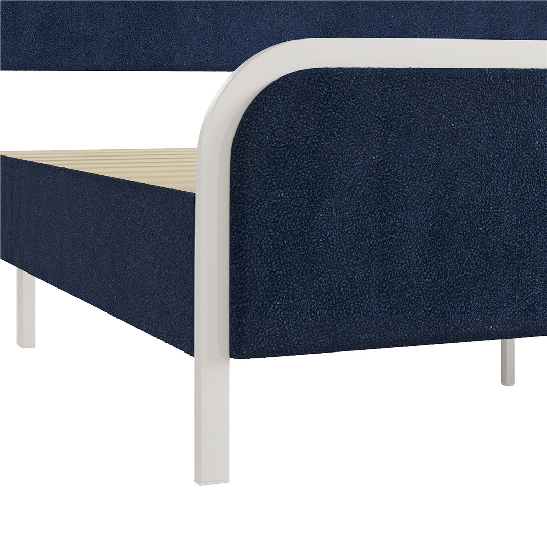 Tallulah Upholstered Platform Bed Frame - Navy - King