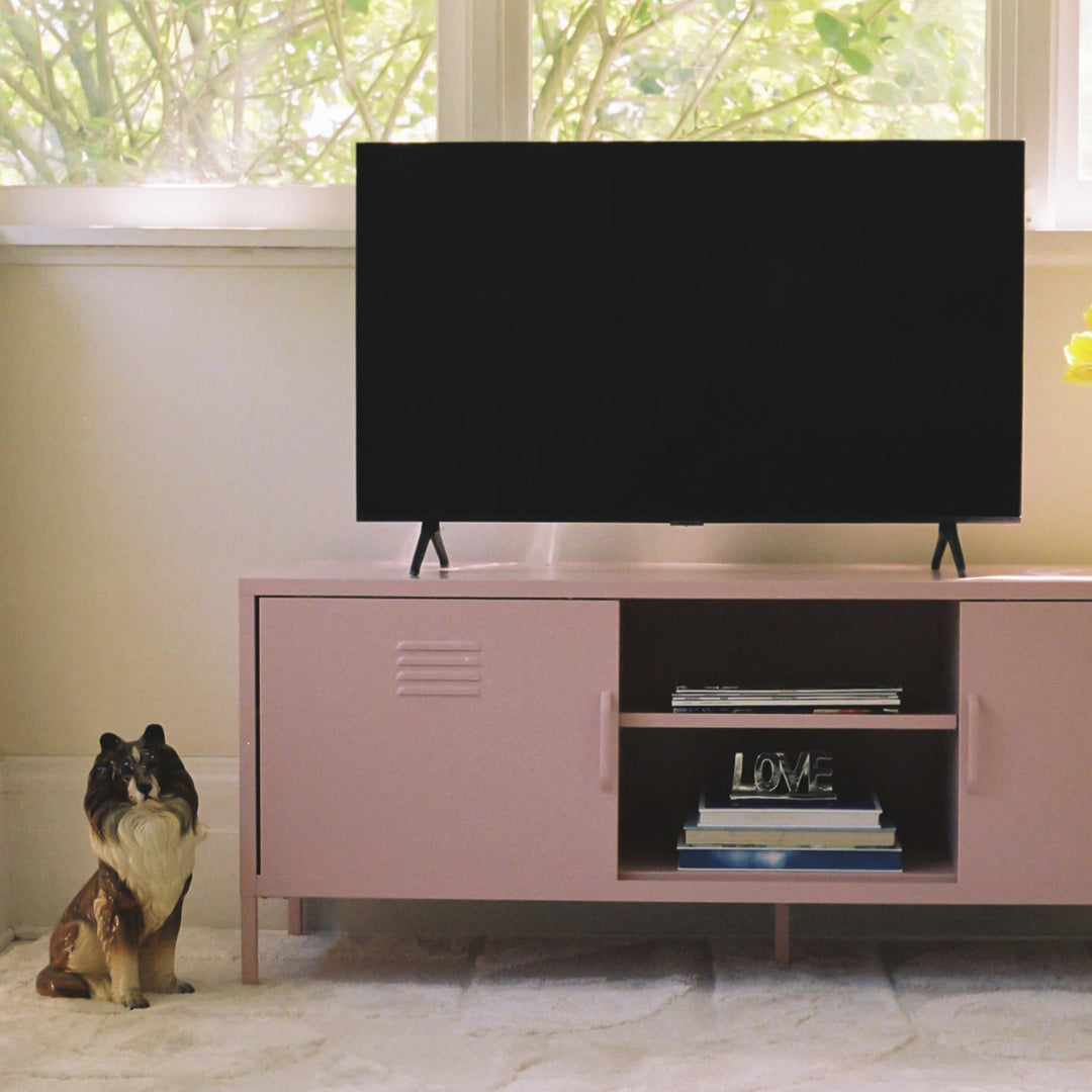 Cache Metal Locker-Style TV Stand for TVs up to 65" - Bashful