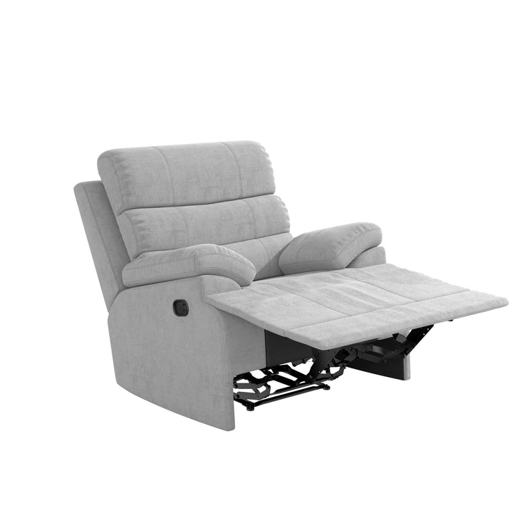 McAllen Textured Recliner Chair - Light Gray - 1-Seater