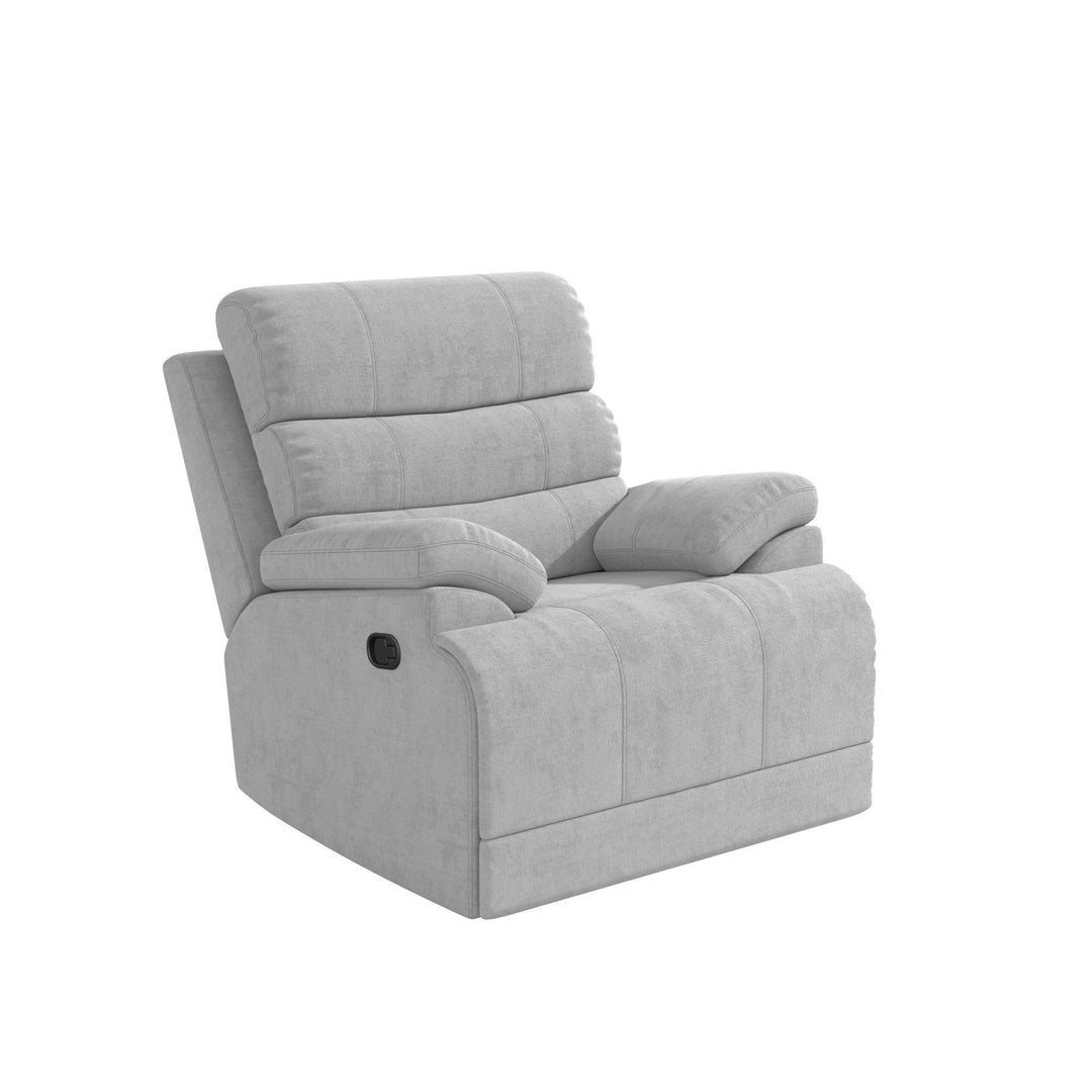 McAllen Textured Recliner Chair - Light Gray - 1-Seater