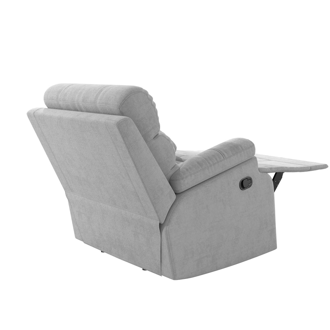 McAllen Textured Recliner Chair - Light Gray - 1-Seater