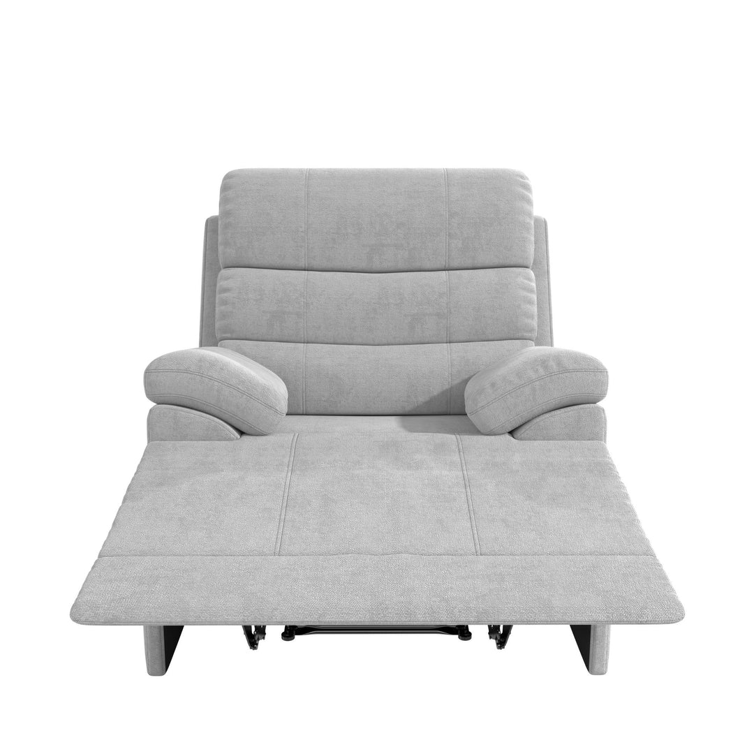 McAllen Textured Recliner Chair - Light Gray - 1-Seater