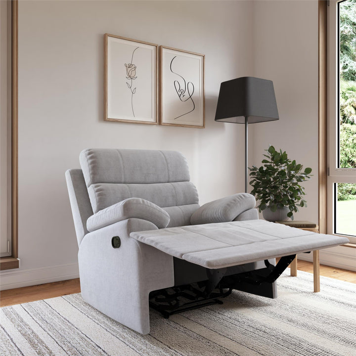 McAllen Textured Recliner Chair - Light Gray - 1-Seater