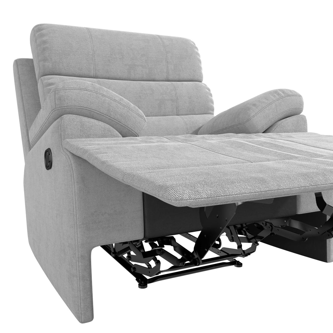 McAllen Textured Recliner Chair - Light Gray - 1-Seater