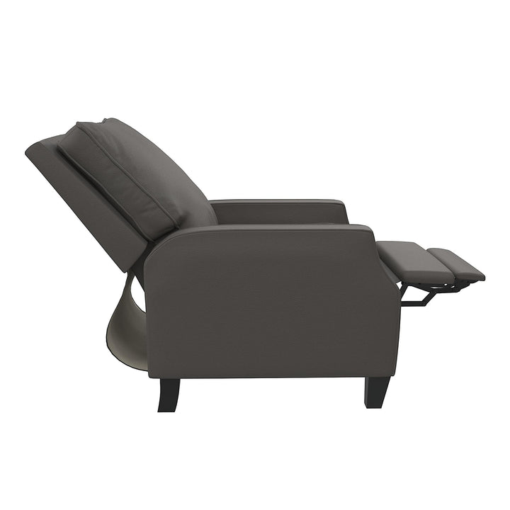 Randen Sleek Pushback Recliner - Charcoal - 1-Seater