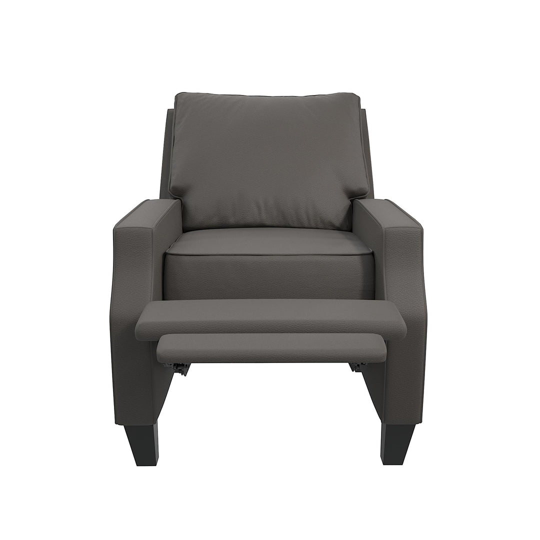 Randen Sleek Pushback Recliner - Charcoal - 1-Seater