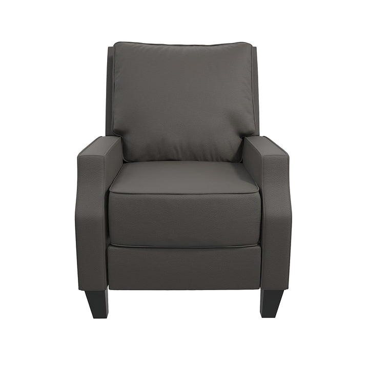 Randen Sleek Pushback Recliner - Charcoal - 1-Seater