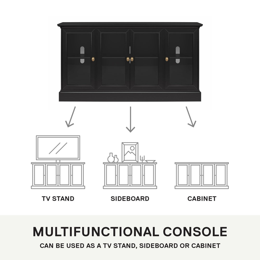 Everywhere Media Console with Storage for 65" TVs - Black Oak