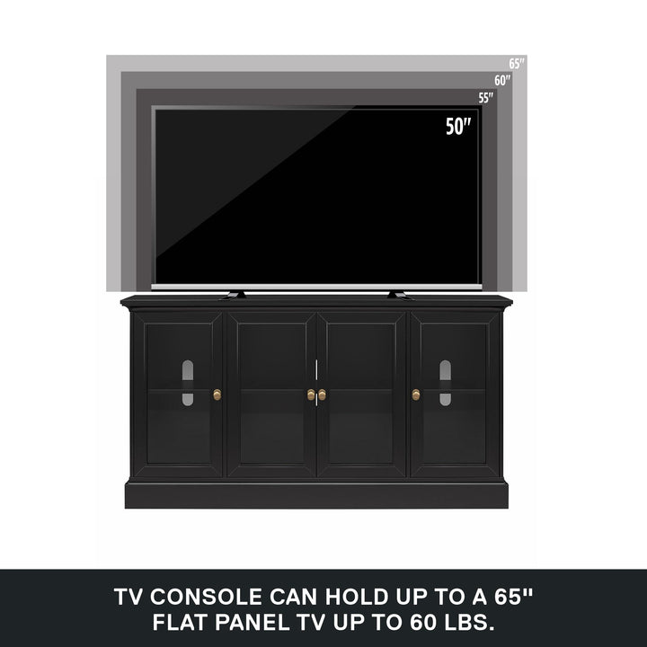 Everywhere Media Console with Storage for 65" TVs - Black Oak