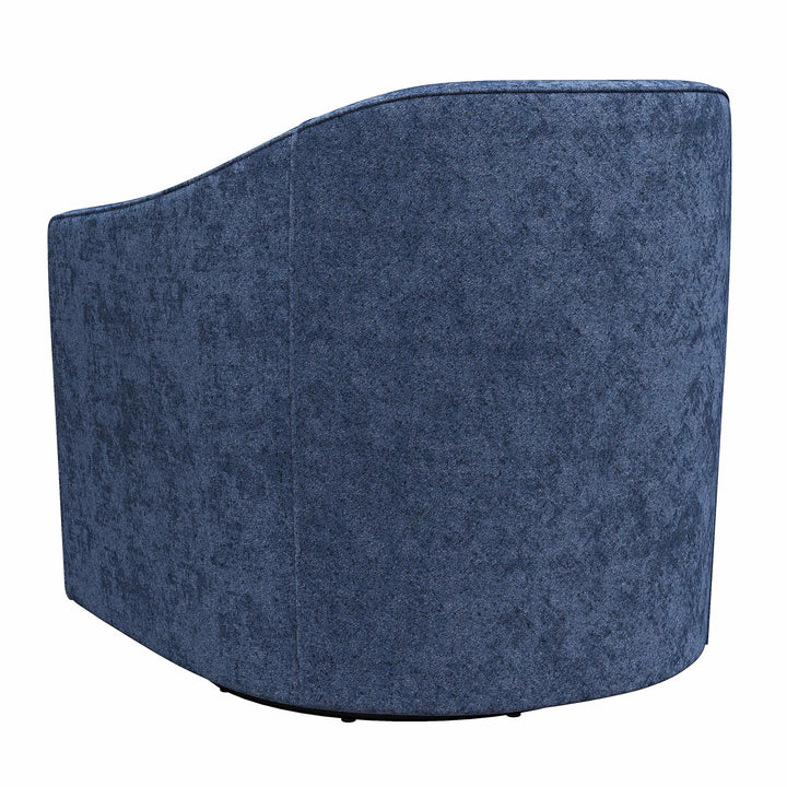 Remily Textured Swivel Accent Chair - Navy - 1-Seater