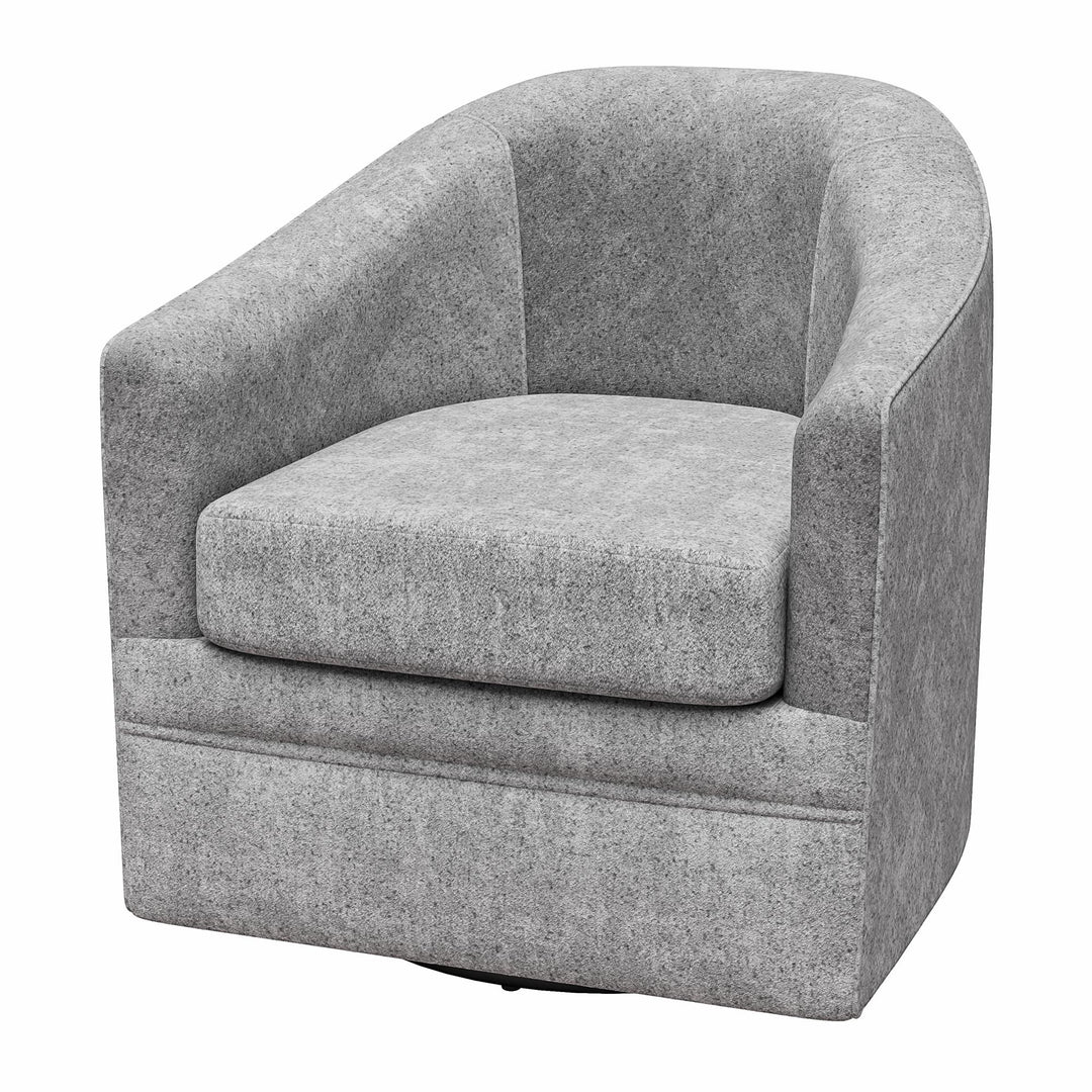 Remily Textured Swivel Accent Chair - Gray - 1-Seater