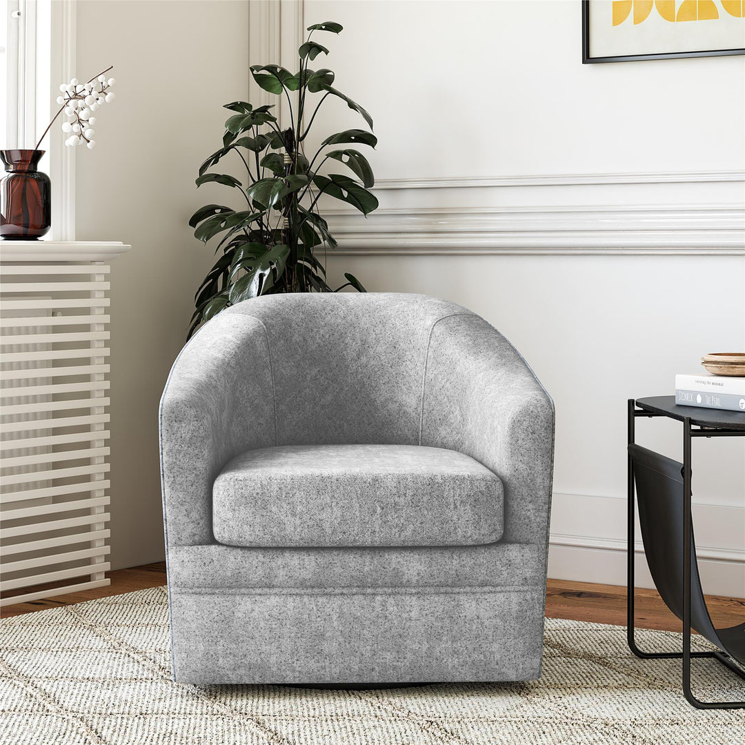 Remily Textured Swivel Accent Chair - Gray - 1-Seater