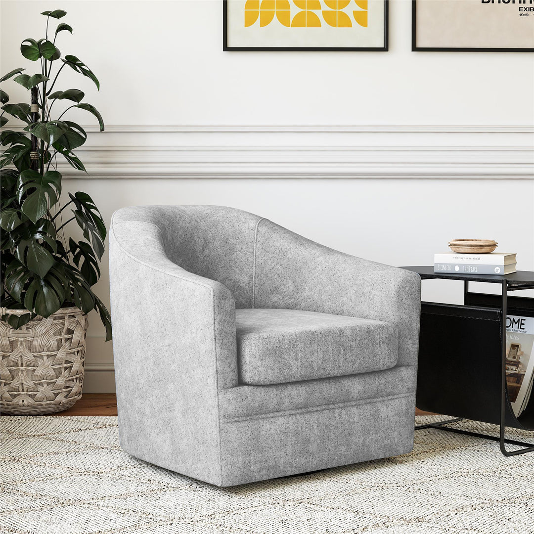 Remily Textured Swivel Accent Chair - Gray - 1-Seater