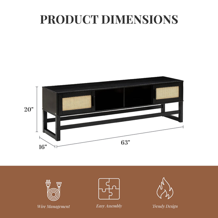 Talo Media Console TV Stand with Storage - Espresso