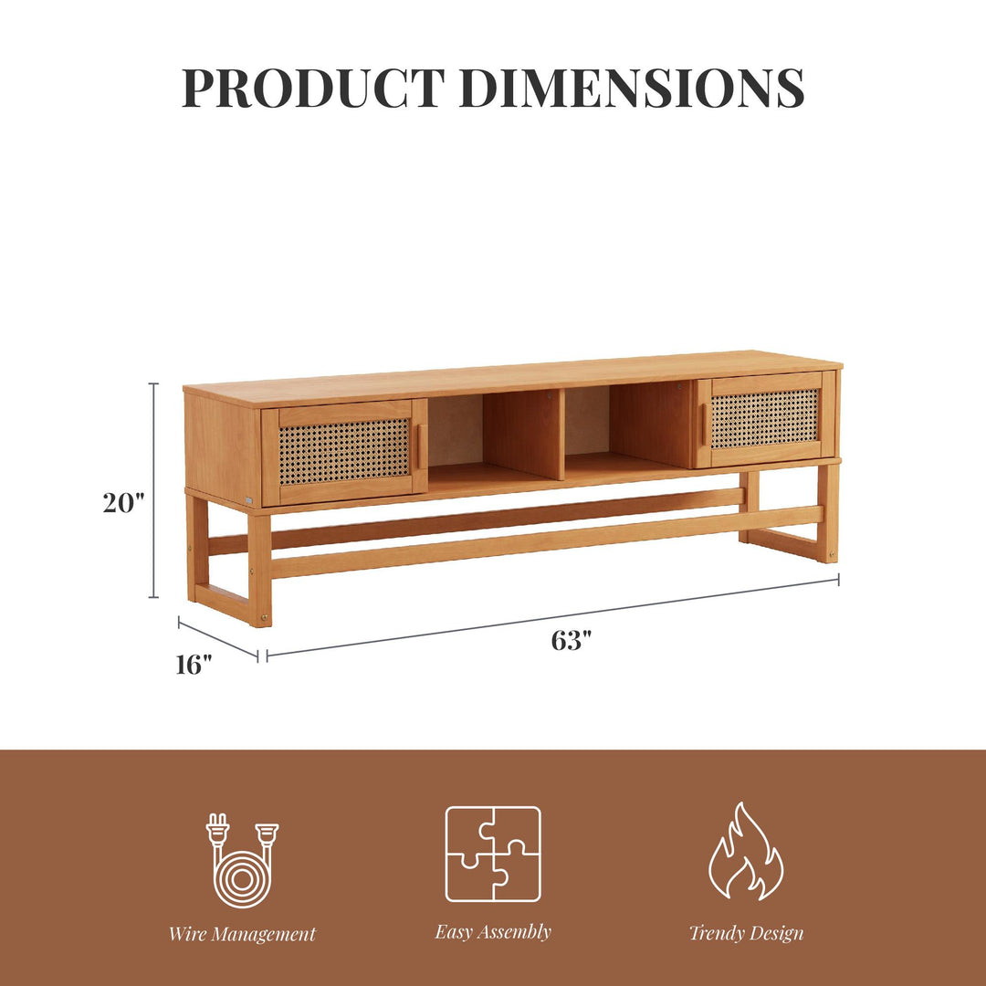 Talo Media Console TV Stand with Storage - Natural