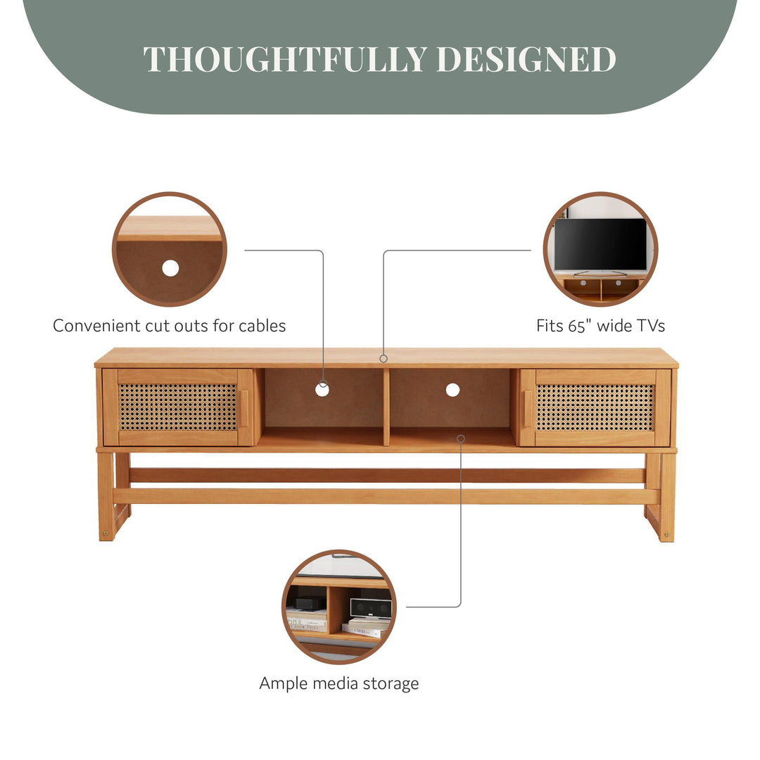 Talo Media Console TV Stand with Storage - Natural