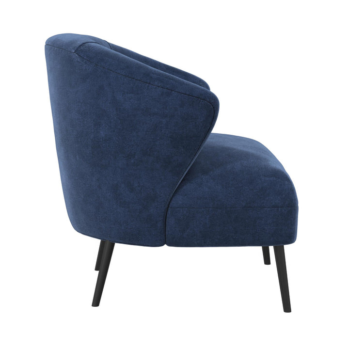 Alice Upholstered Accent Chair - Navy - 1-Seater