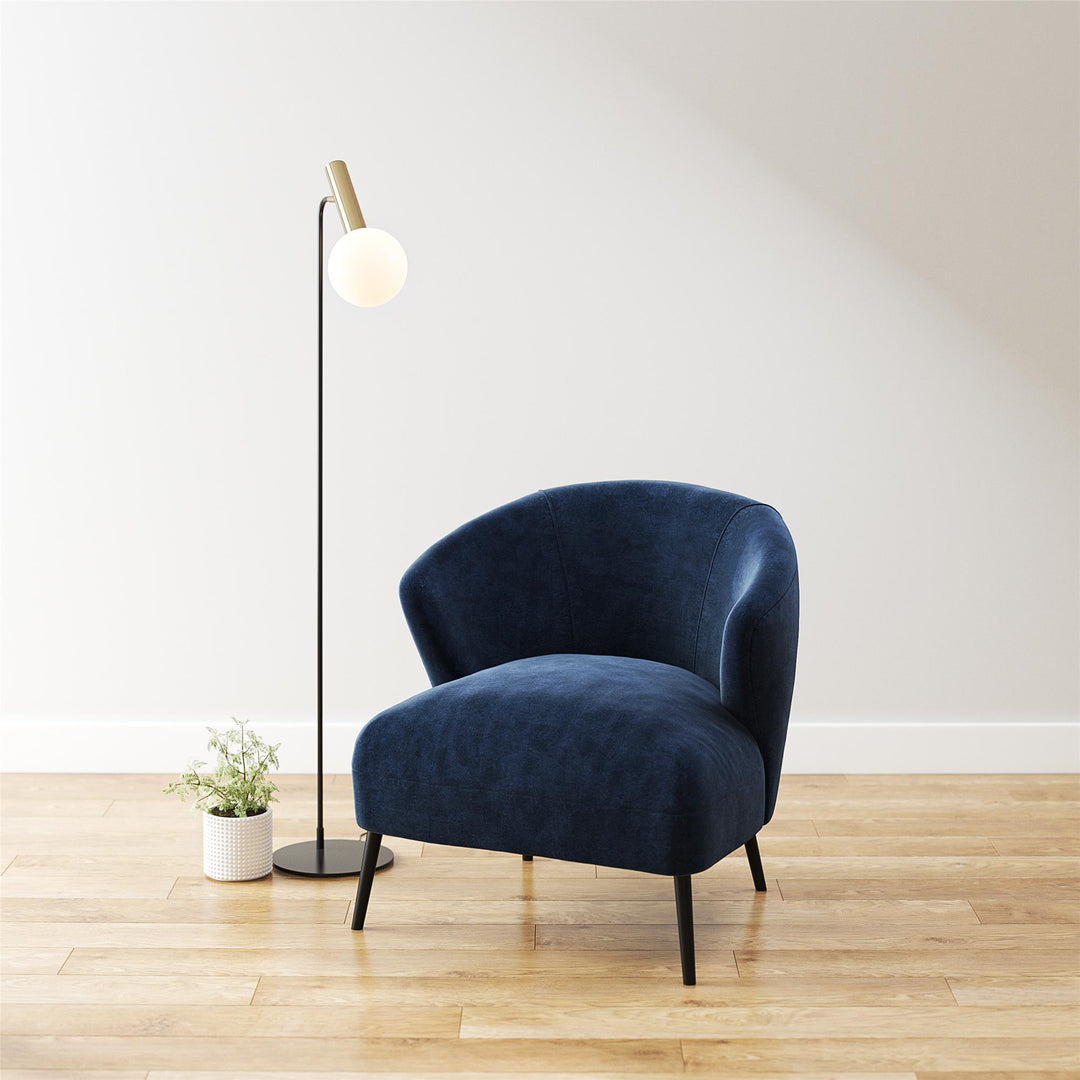 Alice Upholstered Accent Chair - Navy - 1-Seater