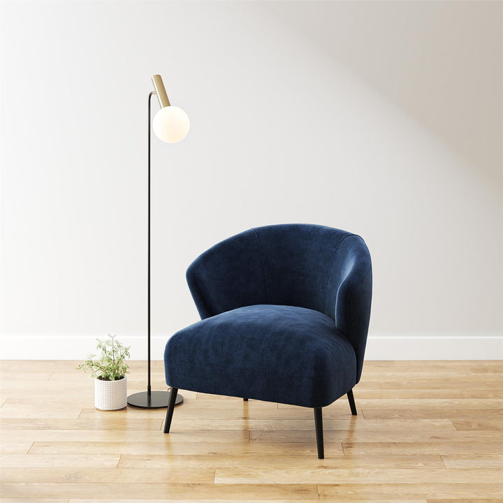 Alice Upholstered Accent Chair - Navy - 1-Seater