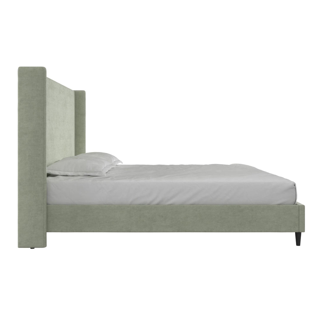 Eveline Upholstered Wingback Bed - Green - King